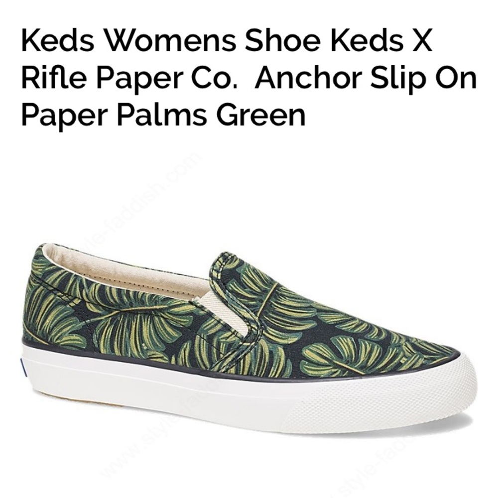 Keds x Rifle Paper Co Palm Slip Ons